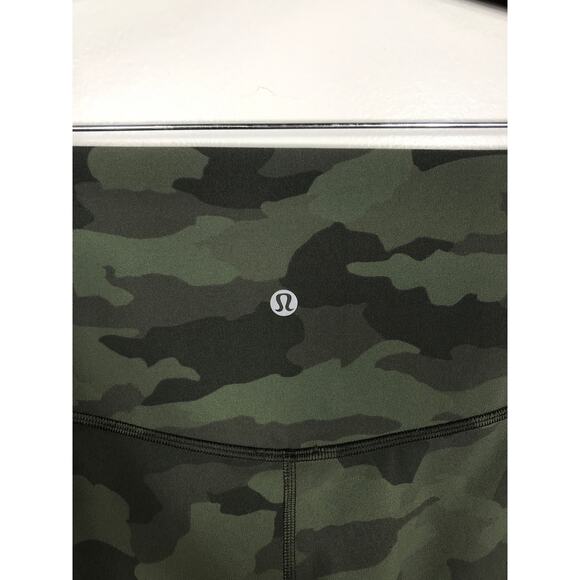 Lululemon Women's 10 Align High Rise Pant 25" Green Camo Leggings Athletic Yoga - Picture 7 of 10